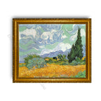 Wheatfield with Cypresses Gold Classic Frame