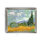 Wheatfield with Cypresses Modern Flat Silver