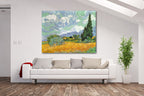 The Sunflower Ornate Silver Frame on the wall