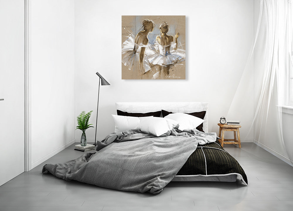 White Dress II Wall Art Print on the wall