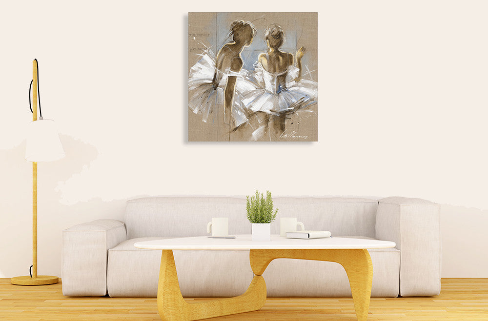 White Dress II Wall Art Print on the wall