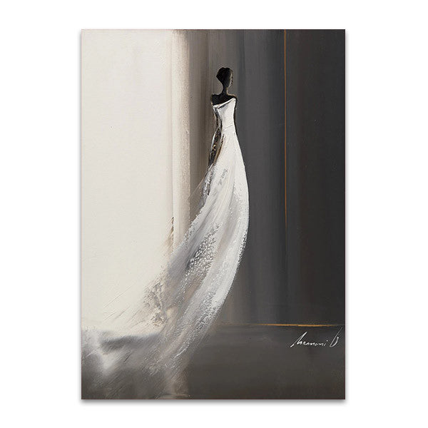 White Long Dress I Wall Art Print
