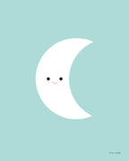 White Moon Wall Art Print
