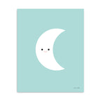 White Moon Wall Art Print