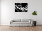 White Smoke Wall Art Print on the wall