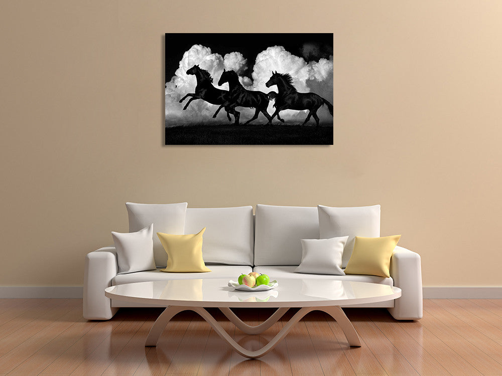 Wild Horses Wall Art Print on the wall
