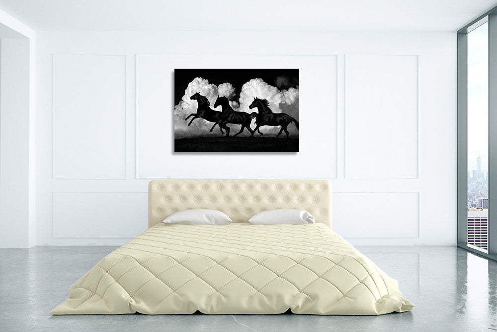 Wild Horses Wall Art Print on the wall