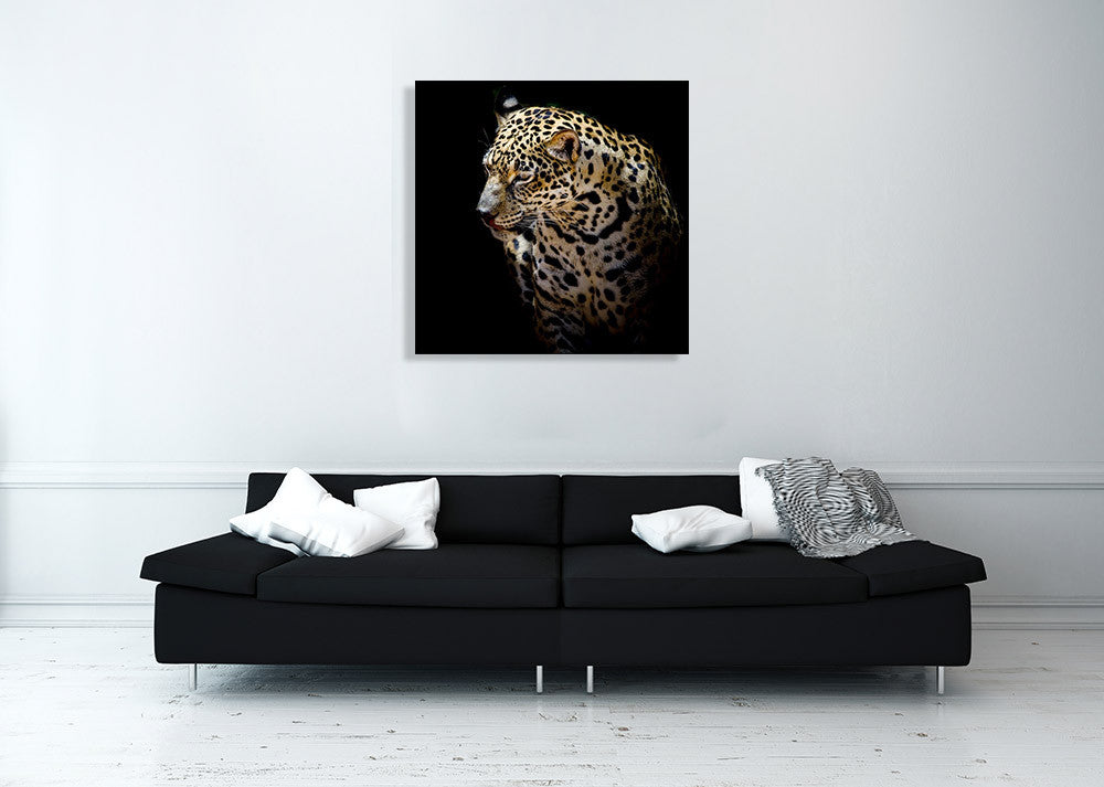Wild Leopard Wall Art Print on the wall