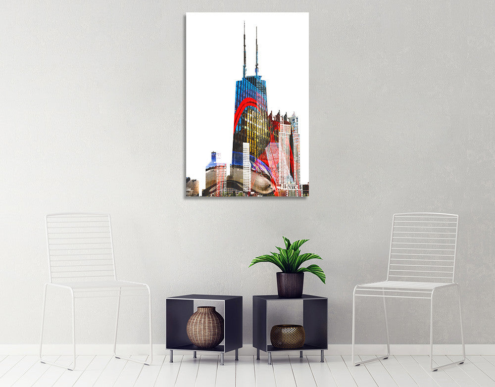 Willis Tower Chicago Wall Art Print on the wall