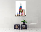 Willis Tower Chicago Wall Art Print on the wall