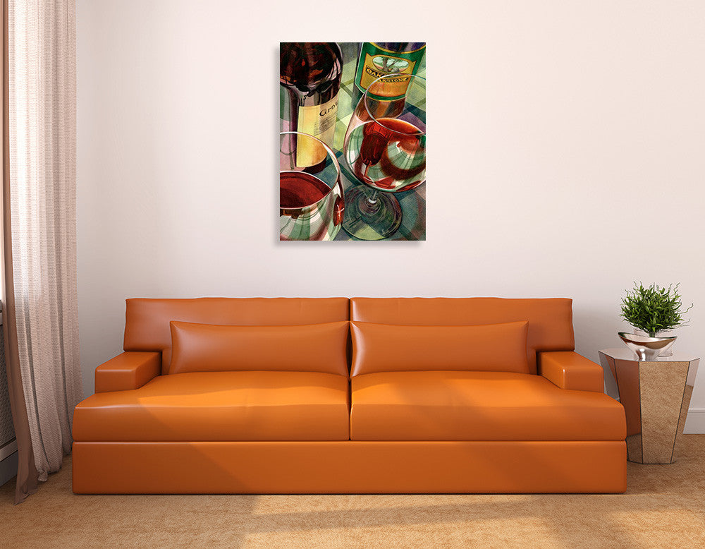  Wine Tasting Wall Art Print on the wall