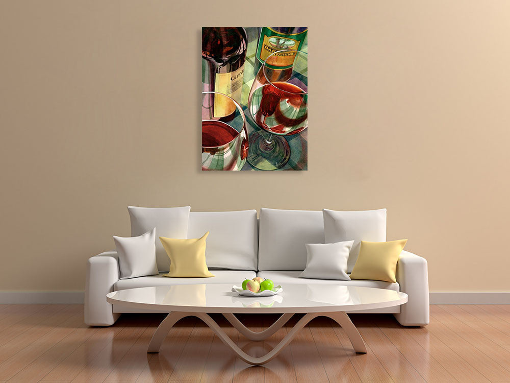  Wine Tasting Wall Art Print on the wall