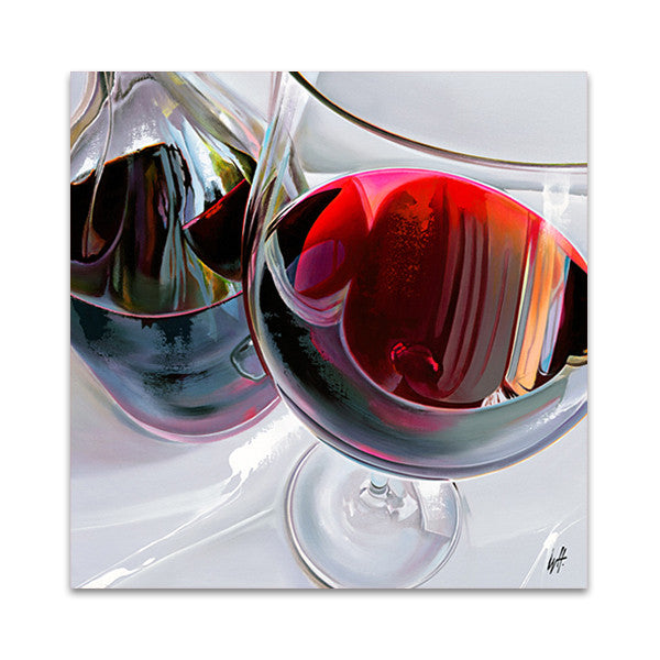 Wine on Glass Wall Art Print