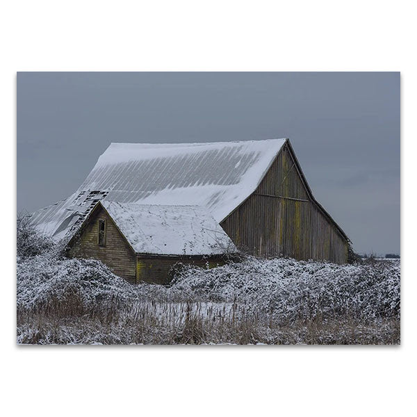Winter Barn Wall Art Print
