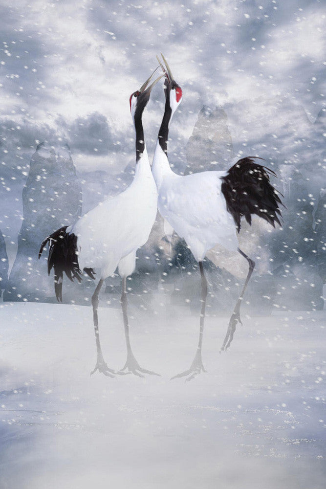 Winter Couple Wall Art Print