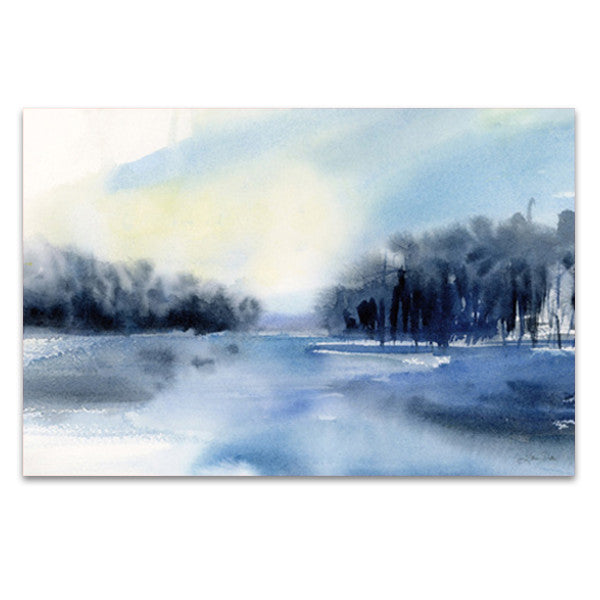 Winter River Wall Art Print 