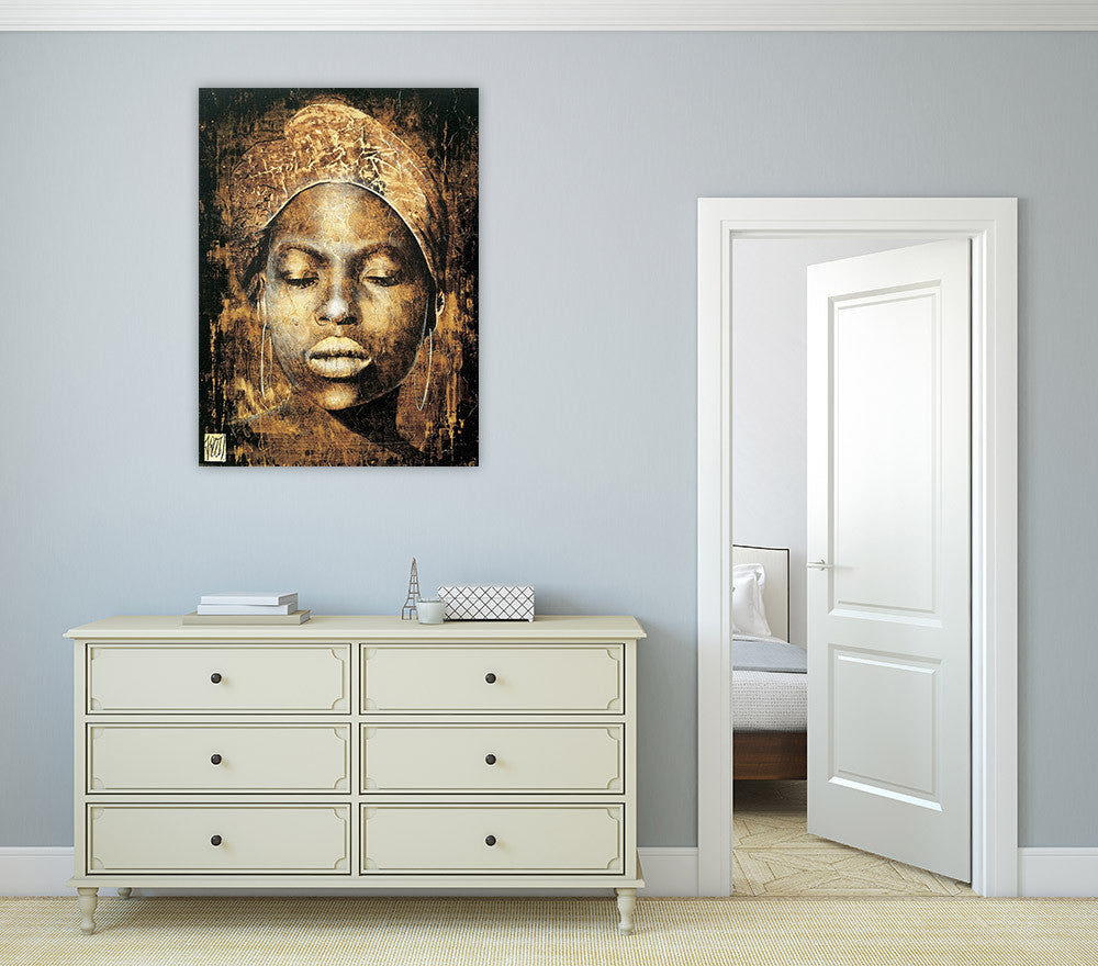 Woman African Tribal Wall Print on the wall