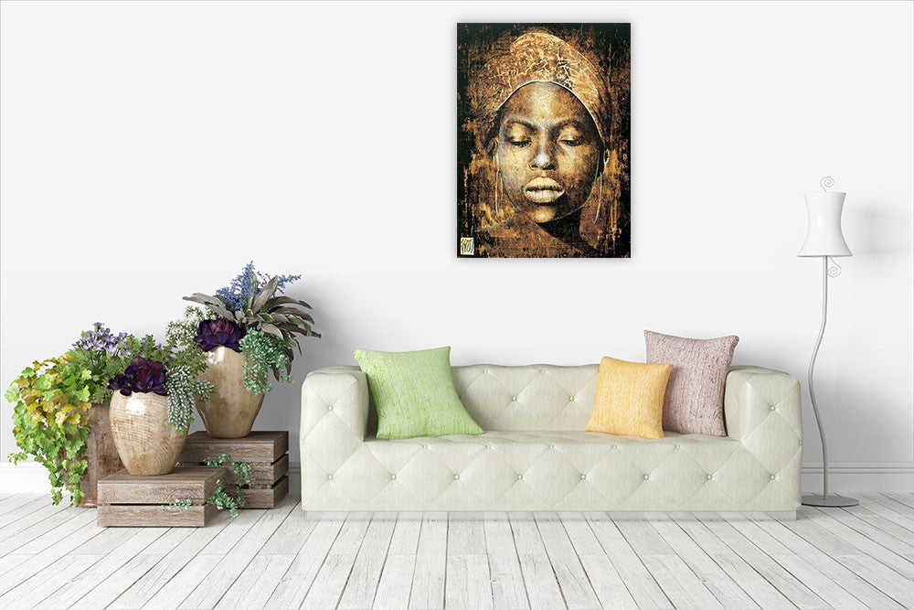 Woman African Tribal Wall Print on the wall