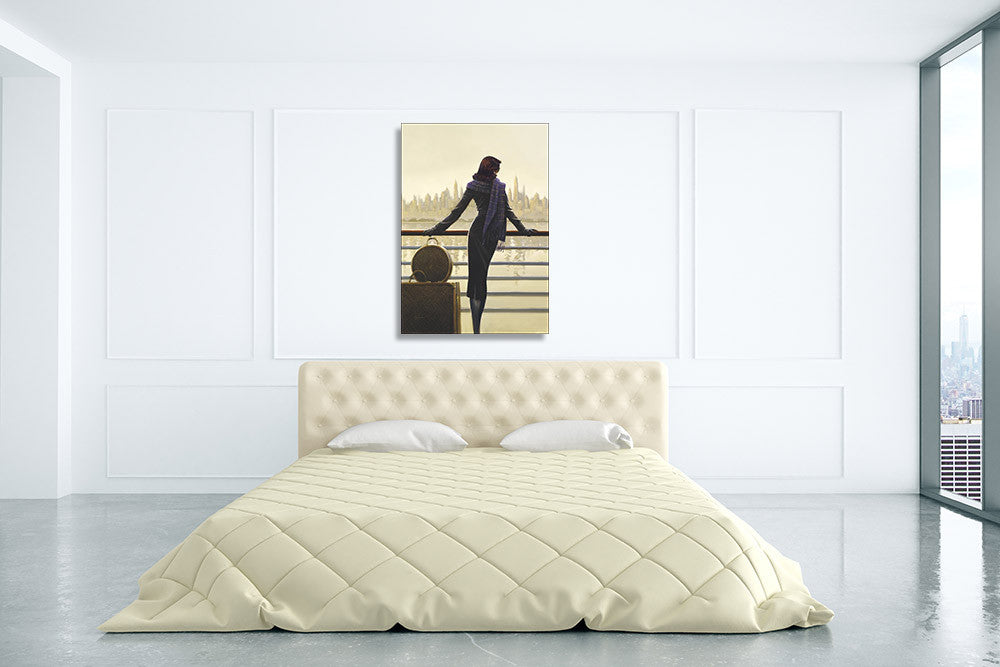 Woman Looking Out Wall Art Print on the wall