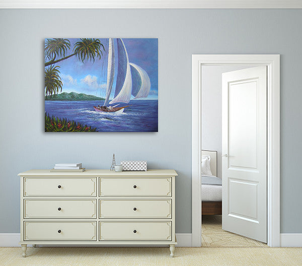Yacht on the wall