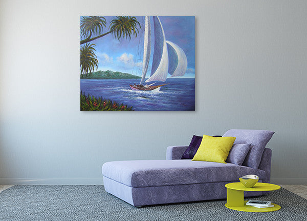 Yacht on the wall