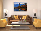 Yarra River Night Scene Wall Art Print on the wall