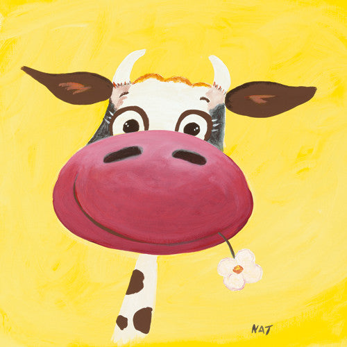 Yellow Cow Wall Art Print