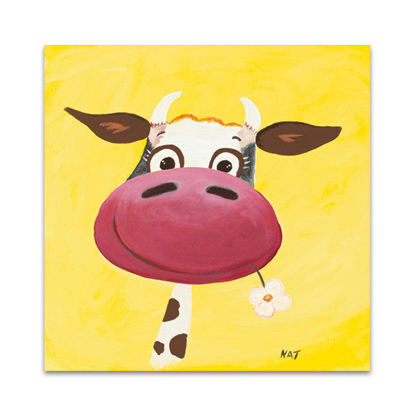 Yellow Cow Wall Art Print