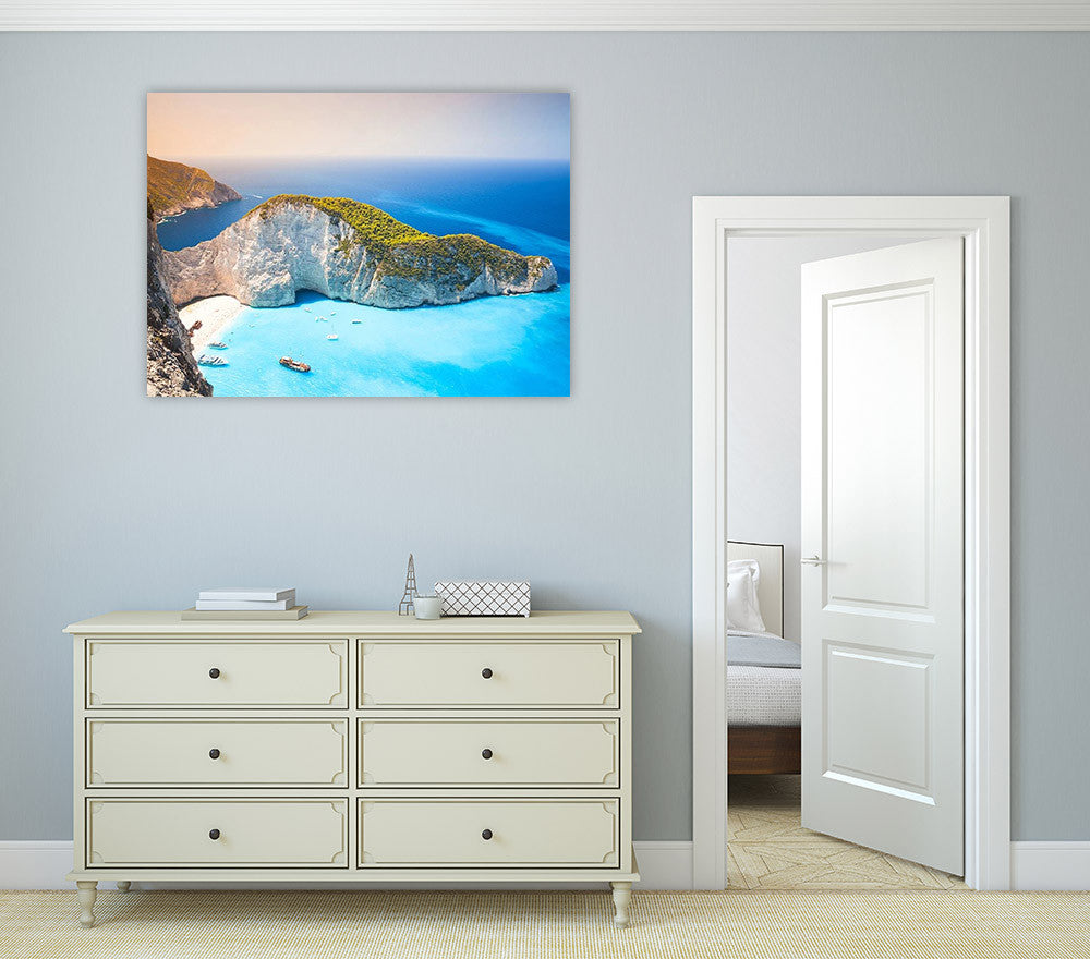 Zakynthos Greek Island Wall Art Print on the wall