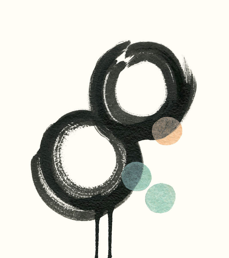 Zen Circles A Wall Art Print