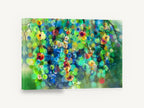Garden Bokeh Bloom, colourful abstract flowers watercolour floral, floral canvas wall art print ready to hang