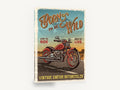 Born to Be Wild, retro custom motorcycle poster, stretched canvas wall art print ready to hang