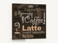 Café Word Collage, coffee typography word collage kitchen, kitchen canvas wall art print ready to hang