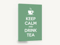Calm Green Tea Break, keep calm drink tea typography kitchen, kitchen canvas wall art print ready to hang