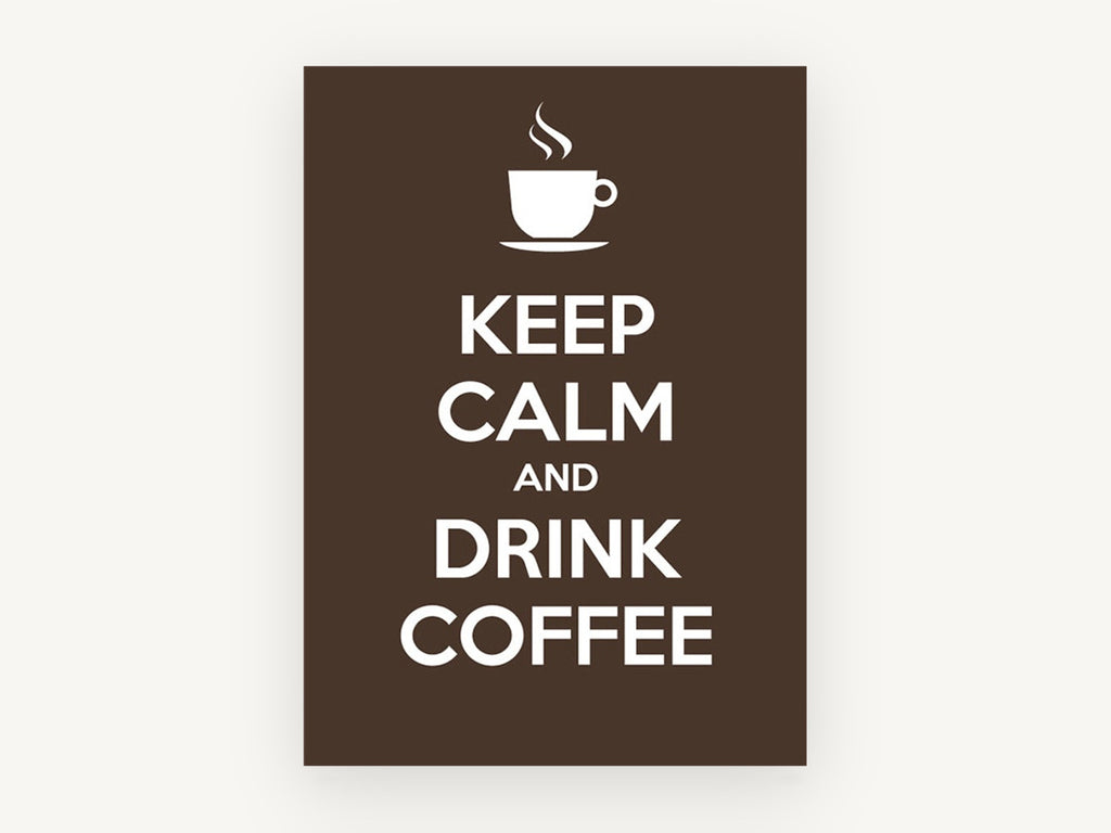 Calm Coffee Break, kitchen canvas wall art print, front view