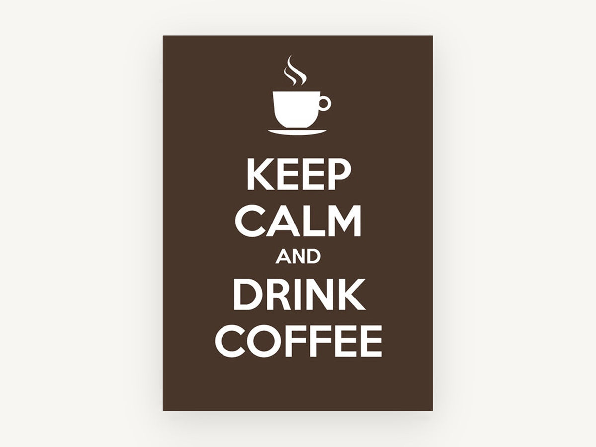 Calm Coffee Break, kitchen canvas wall art print, front view