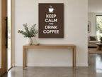Calm Coffee Break kitchen canvas print on the wall of a entry hall
