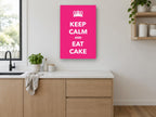 Pink Cake Crown Slogan kitchen canvas print on the wall of a kitchen
