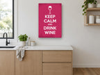 Calm Wine Glass Poster kitchen canvas print on the wall of a kitchen