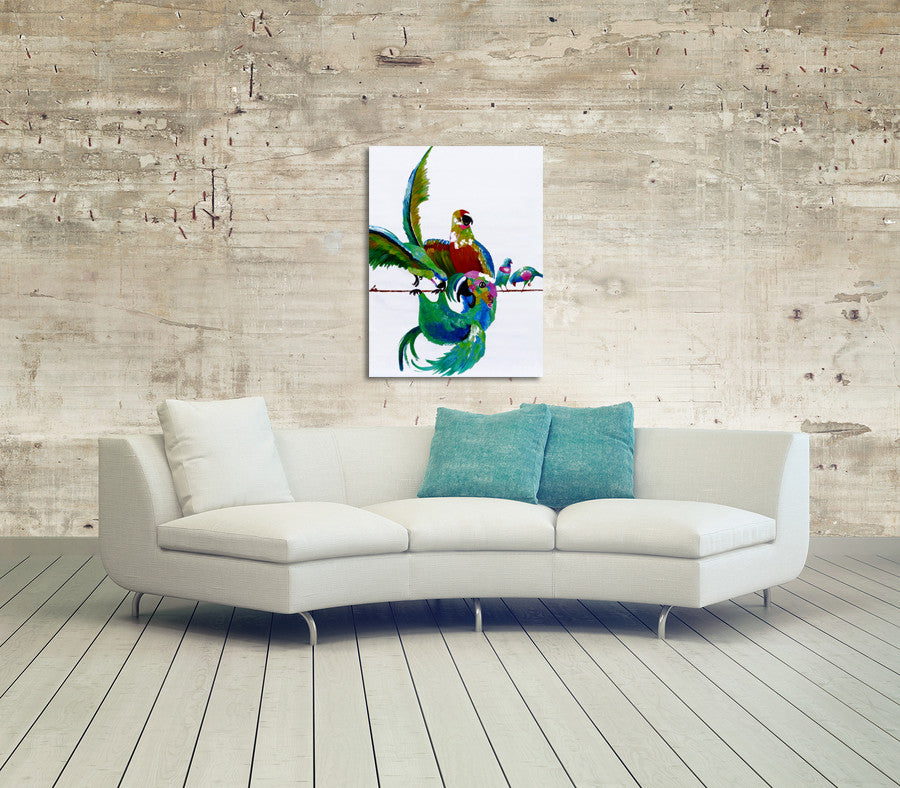 Playful Birds on the wall