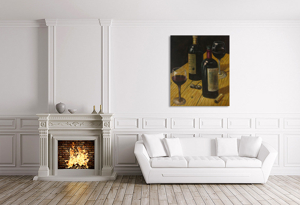 Wine on Table on the wall