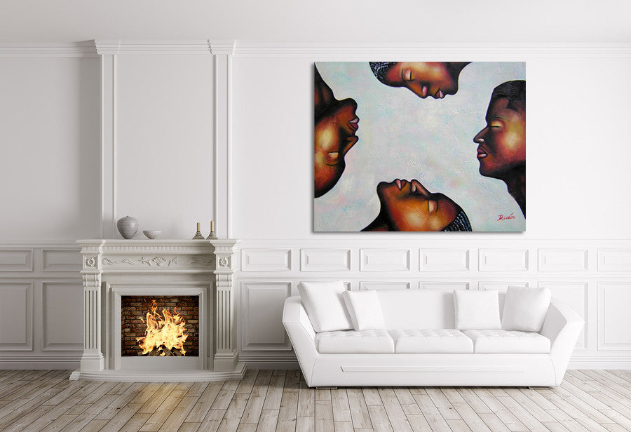 Faces on the wall