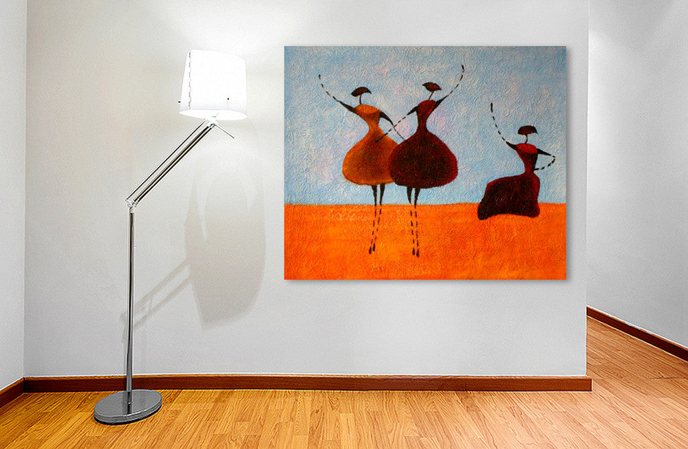 Three Ballerinas One on the wall