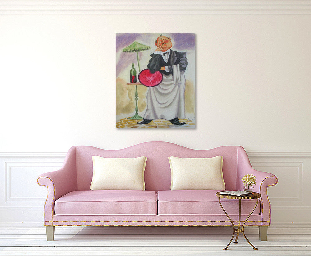 Waiter on the wall