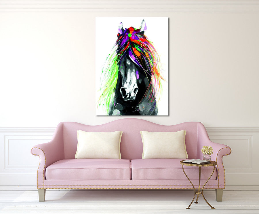Colorful Horse on the wall