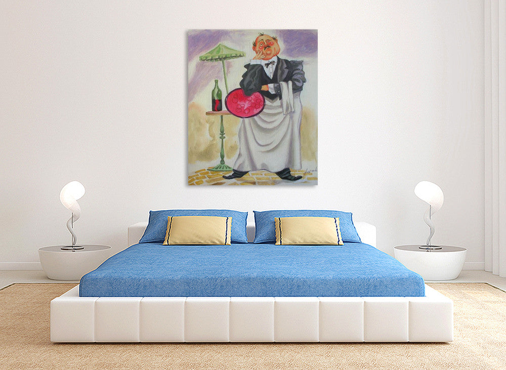 Waiter on the wall
