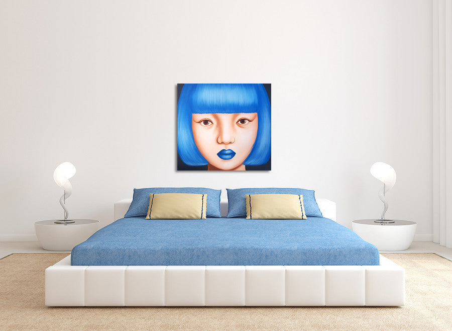 Blue Damsel on the wall