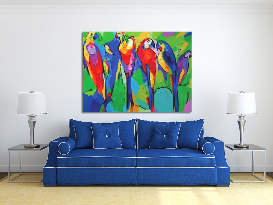 Colorful Birds on the wall