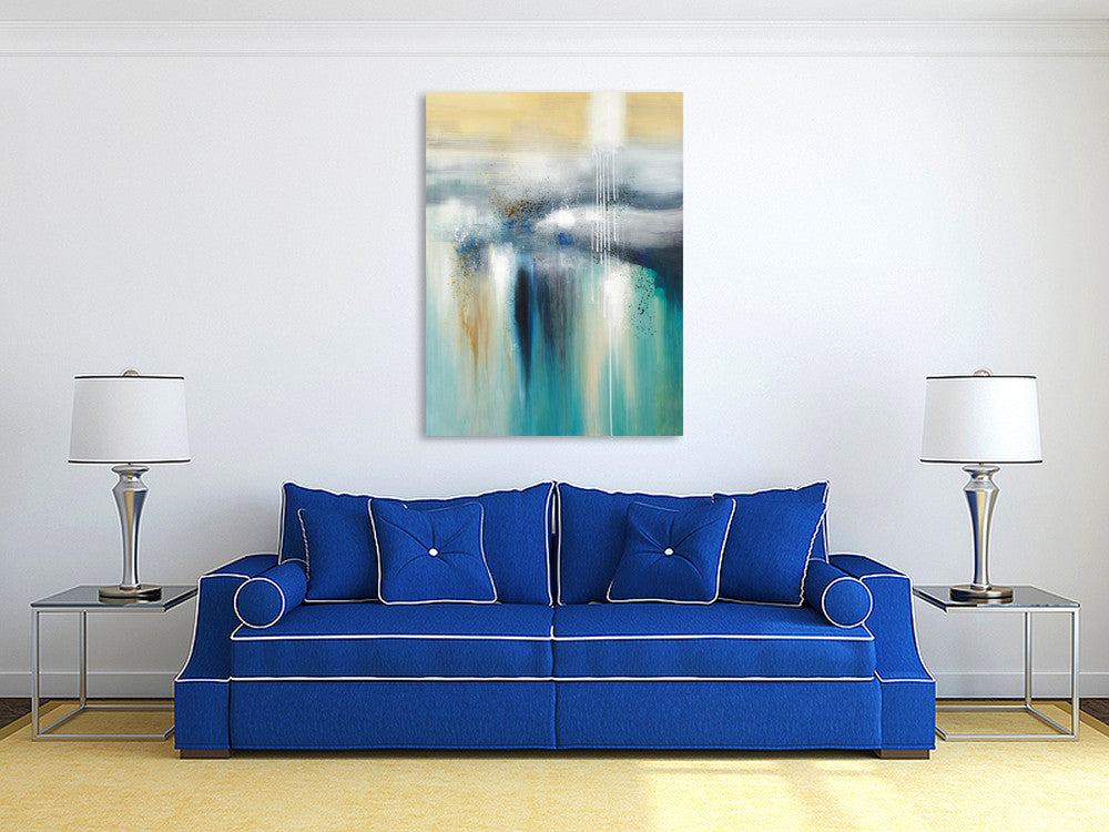 Blue Waterfalls on the wall