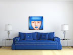 Blue Damsel on the wall